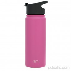 Simple Modern 22 Ounce Summit Water Bottle + Extra Lid - Vacuum Insulated Powder Coated Swell Iced Tea 18/8 Stainless Steel Flask - Pink Hydro Travel Mug - Blush 567920681